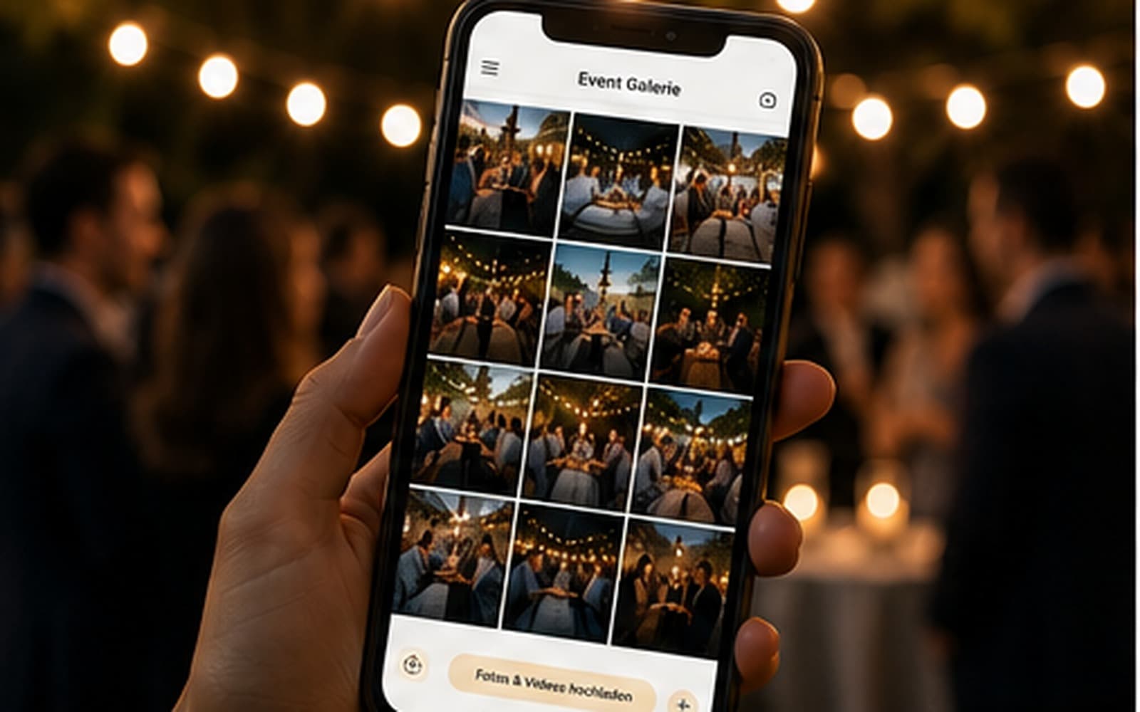 Private Event-Galerie auf einem Smartphone